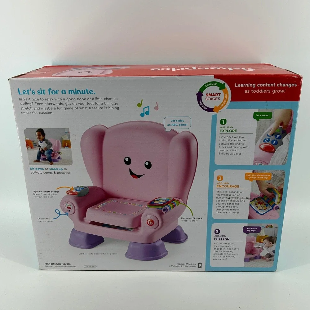 Fisher-Price Laugh & Learn Smart Stages Chair Pink Toddler Musical Toy 12M+ NEW